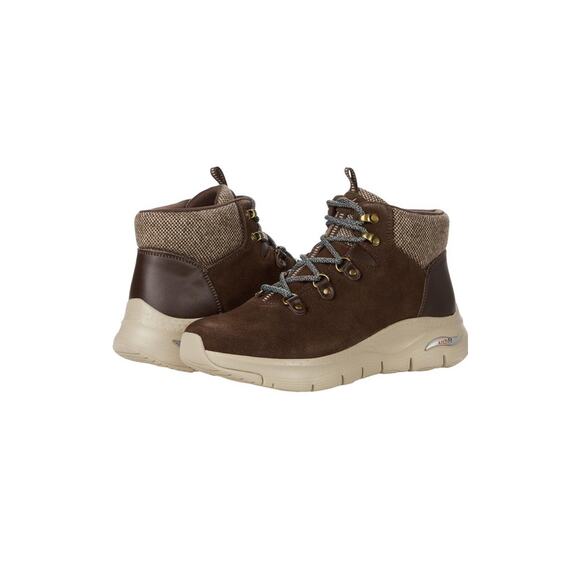 Skechers Arch Fit Extra Ordinary Women's Suede Winter Snow Boots Size 7 Brown - Picture 1 of 7